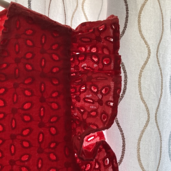 Cotton Eyelet California Romper Dress with Pockets - Coral Rose - Shorts Lined - Picture 9 of 9